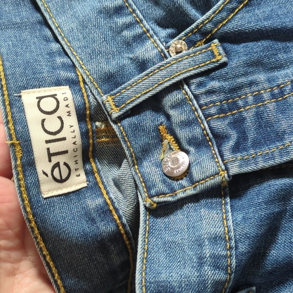 Anthropology X Etica Stanton Relaxed Wide Leg Women's Jeans In Fistral - Picture 5 of 8